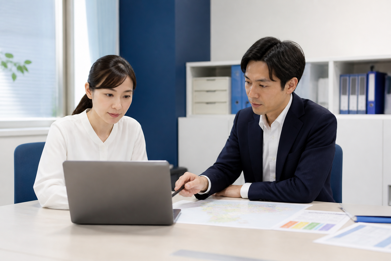 地方議員とスタッフが住民の声を整理して地域課題を確認する様子
