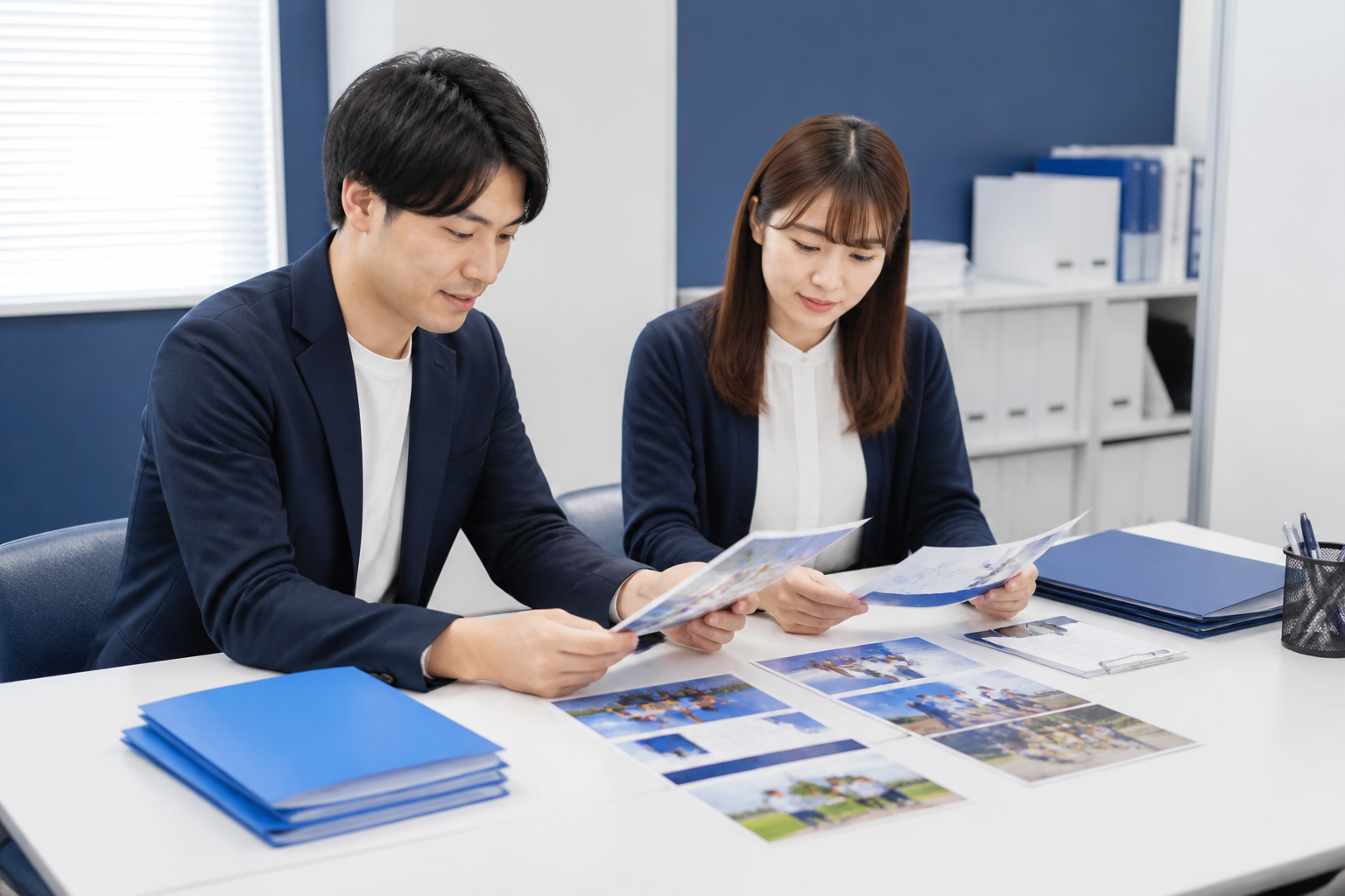 政治活動用と選挙運動用のSNS素材を分類する担当者