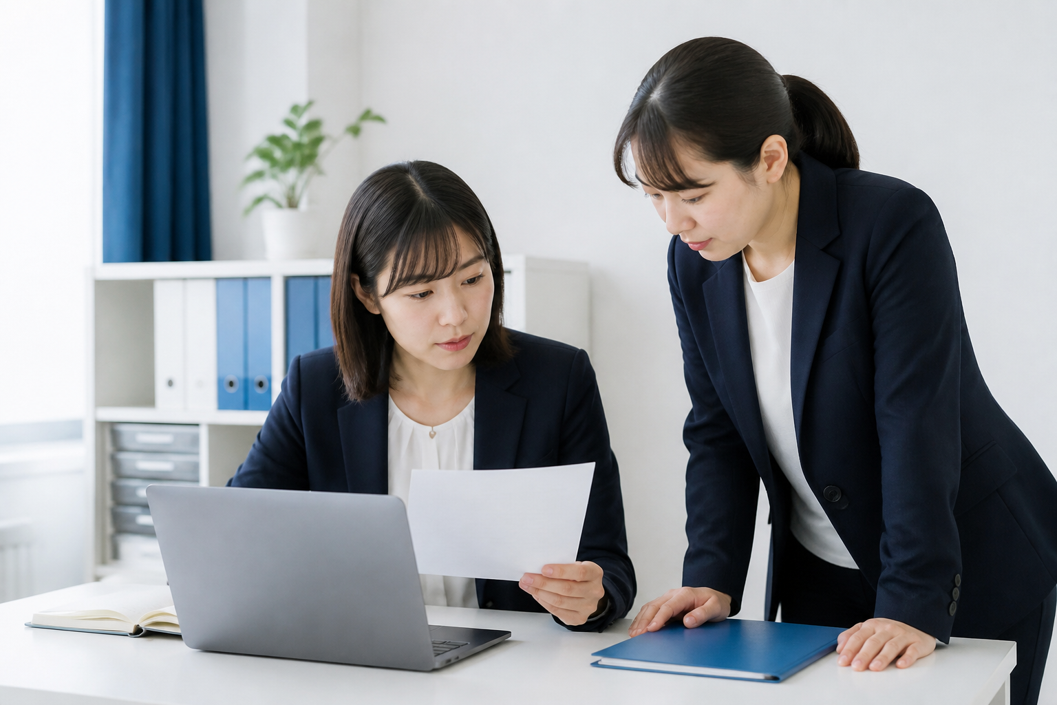 SNS投稿の事実関係を複数人で確認する広報担当者