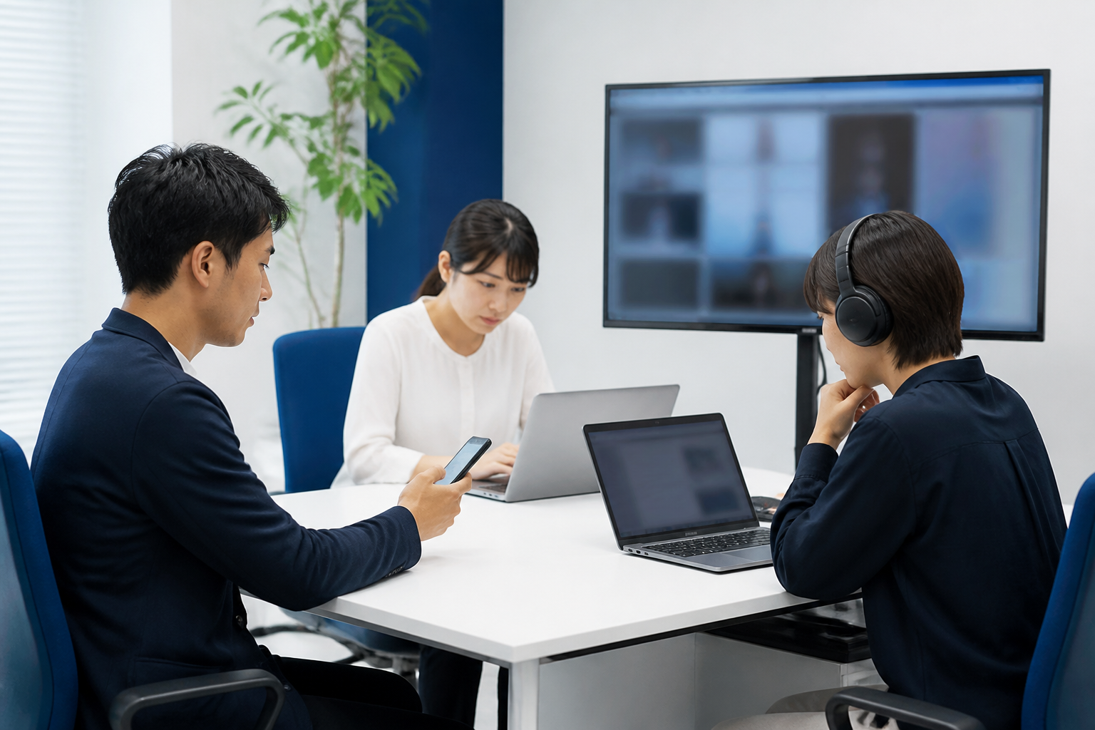 SNS動画の公開前チェックを行う広報チーム