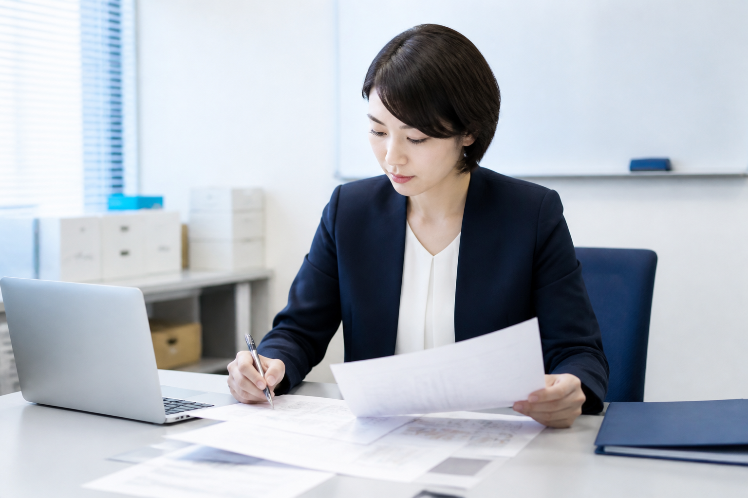 行政資料の専門用語を分かりやすい文章に直す広報担当者