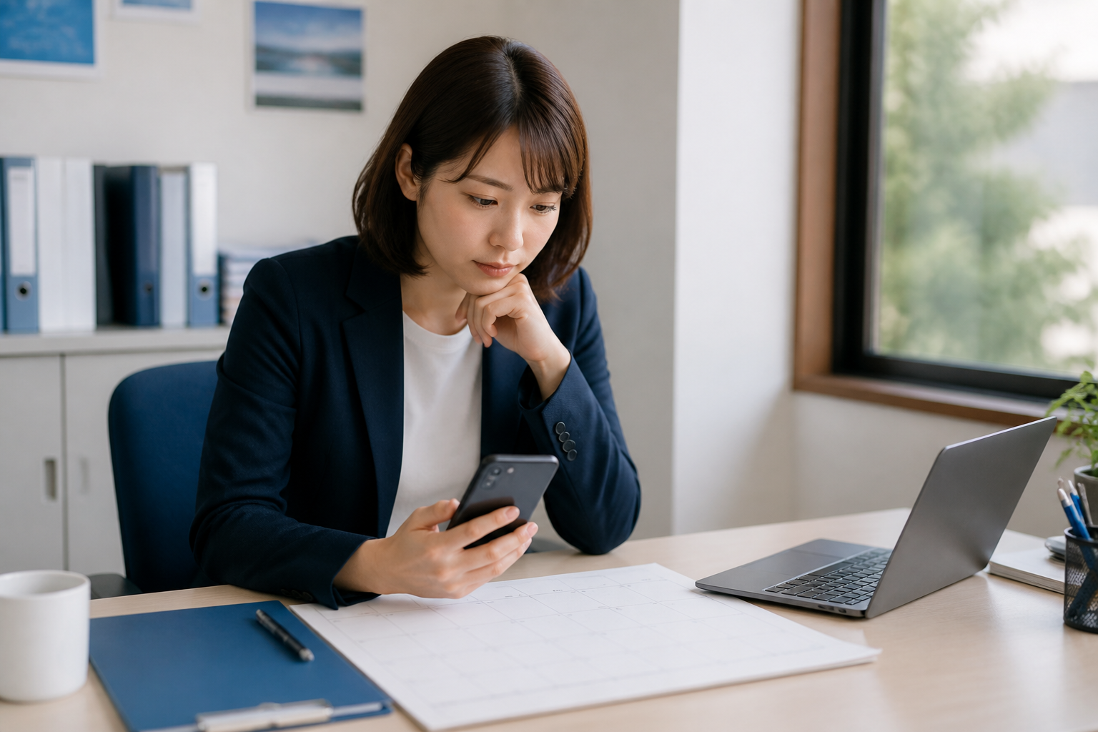 LINE配信の内容をその都度考えている議員事務所の広報担当者