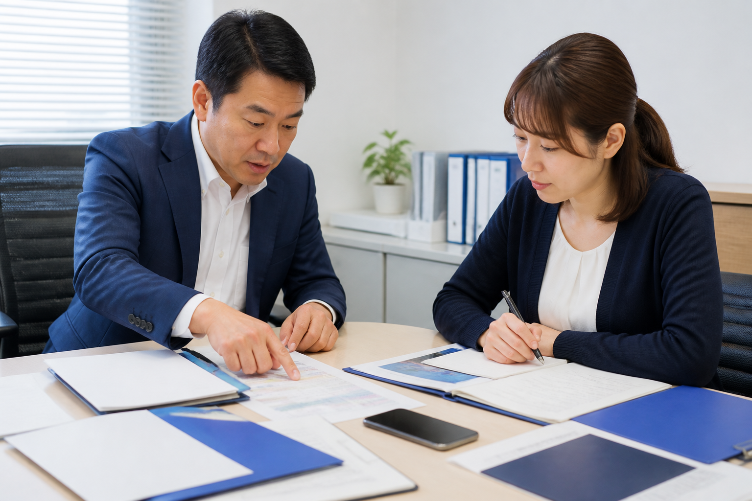 議会日程や地域行事などの活動予定を一つに集約する様子