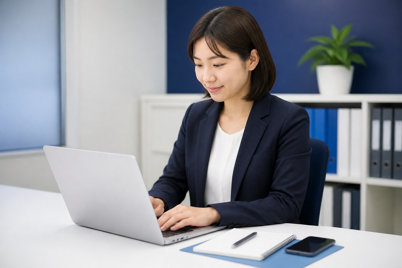 共通テンプレートを使ってSNS投稿文を作成する担当者