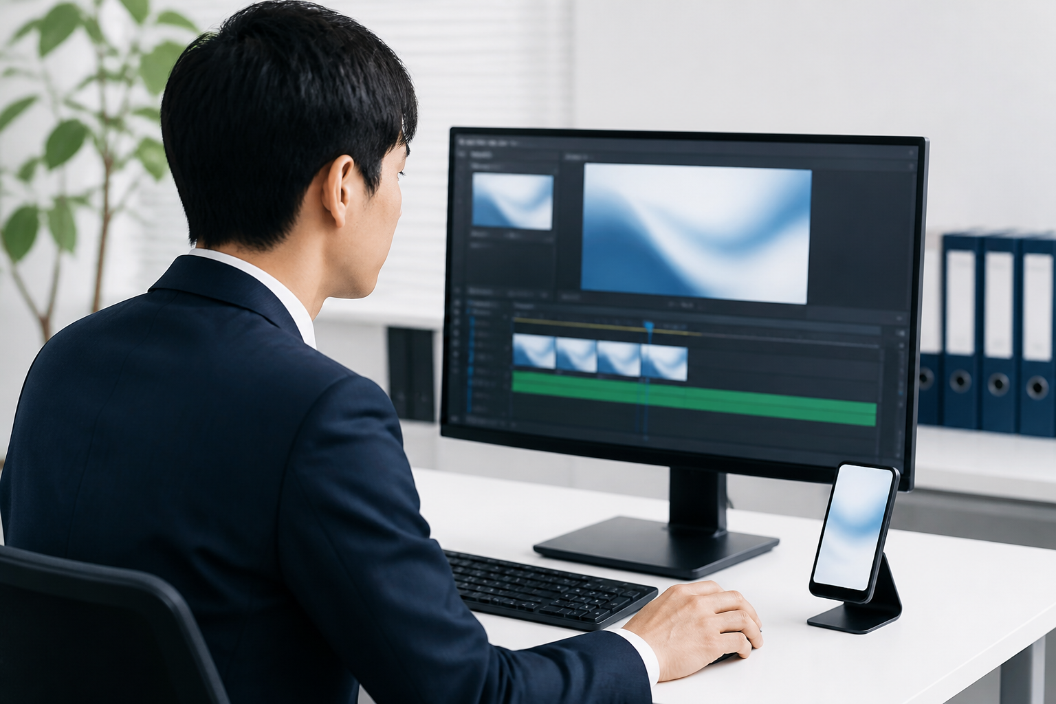 動画の目的に合わせて長さを調整する広報担当者