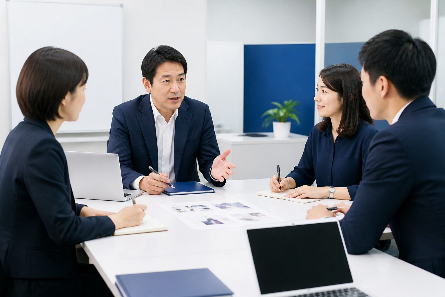 SNSの投稿権限と緊急連絡体制を確認する事務所スタッフ