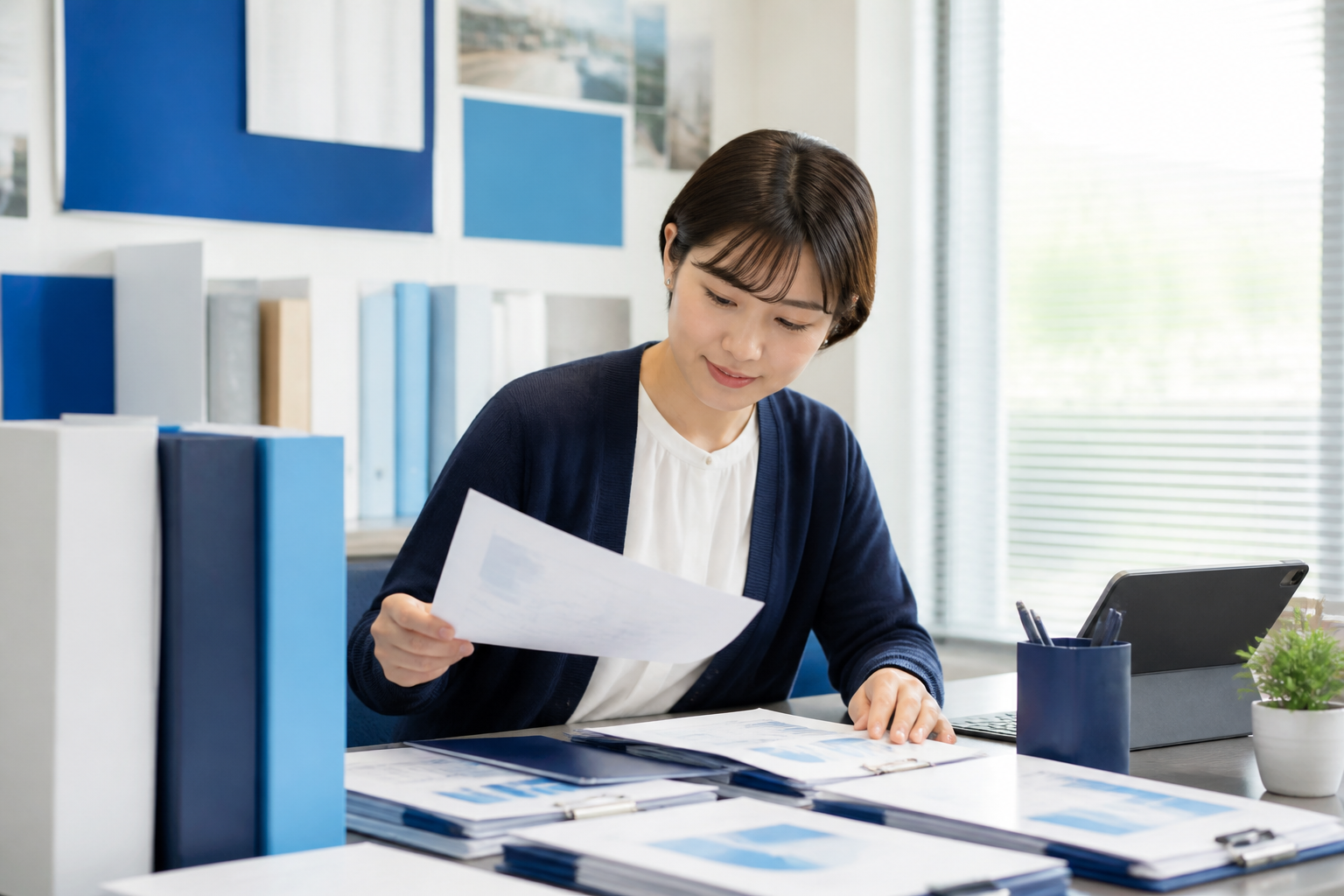 議会報告のテーマを一つに絞って投稿を企画するスタッフ