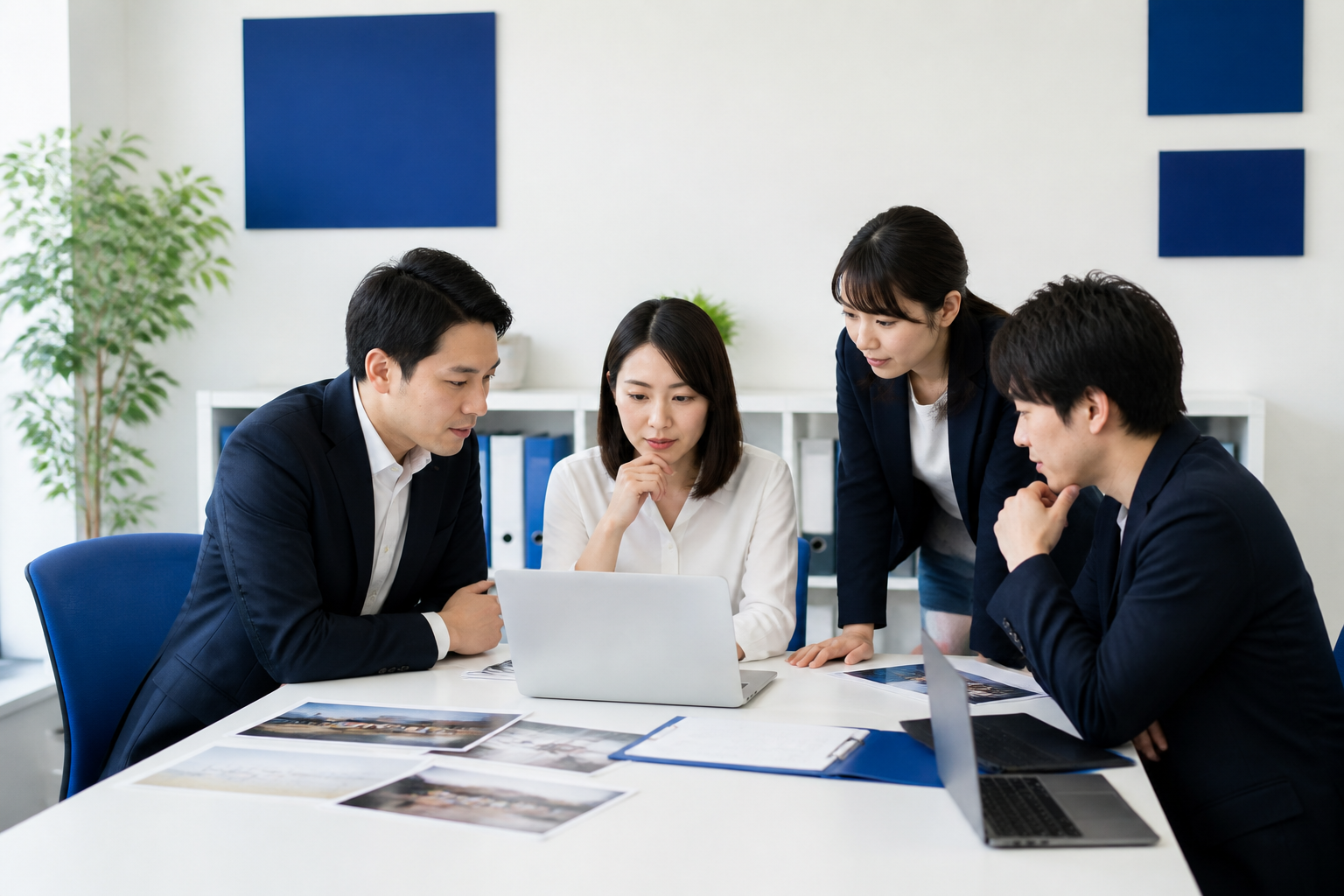 SNS動画の個人情報や内容の正確性を公開前に確認するスタッフ