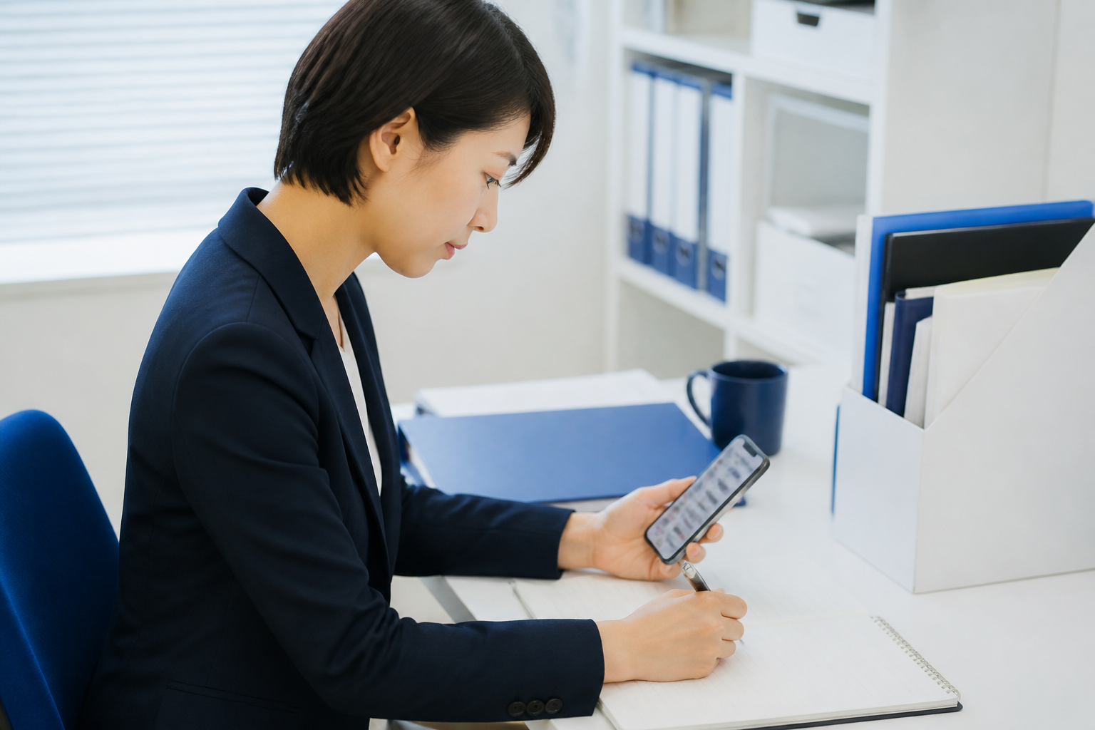 過去のSNS投稿を見返して書き出しの偏りを確認する広報担当者