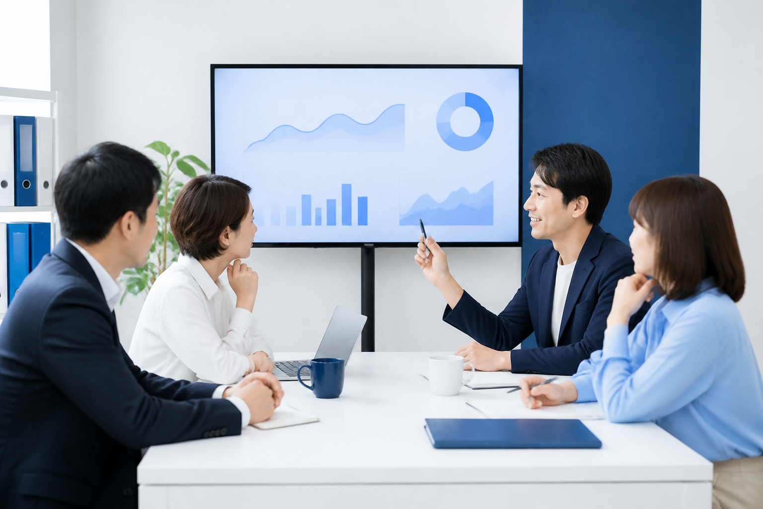 議会動画への反応を確認して次のSNS発信を検討するチーム