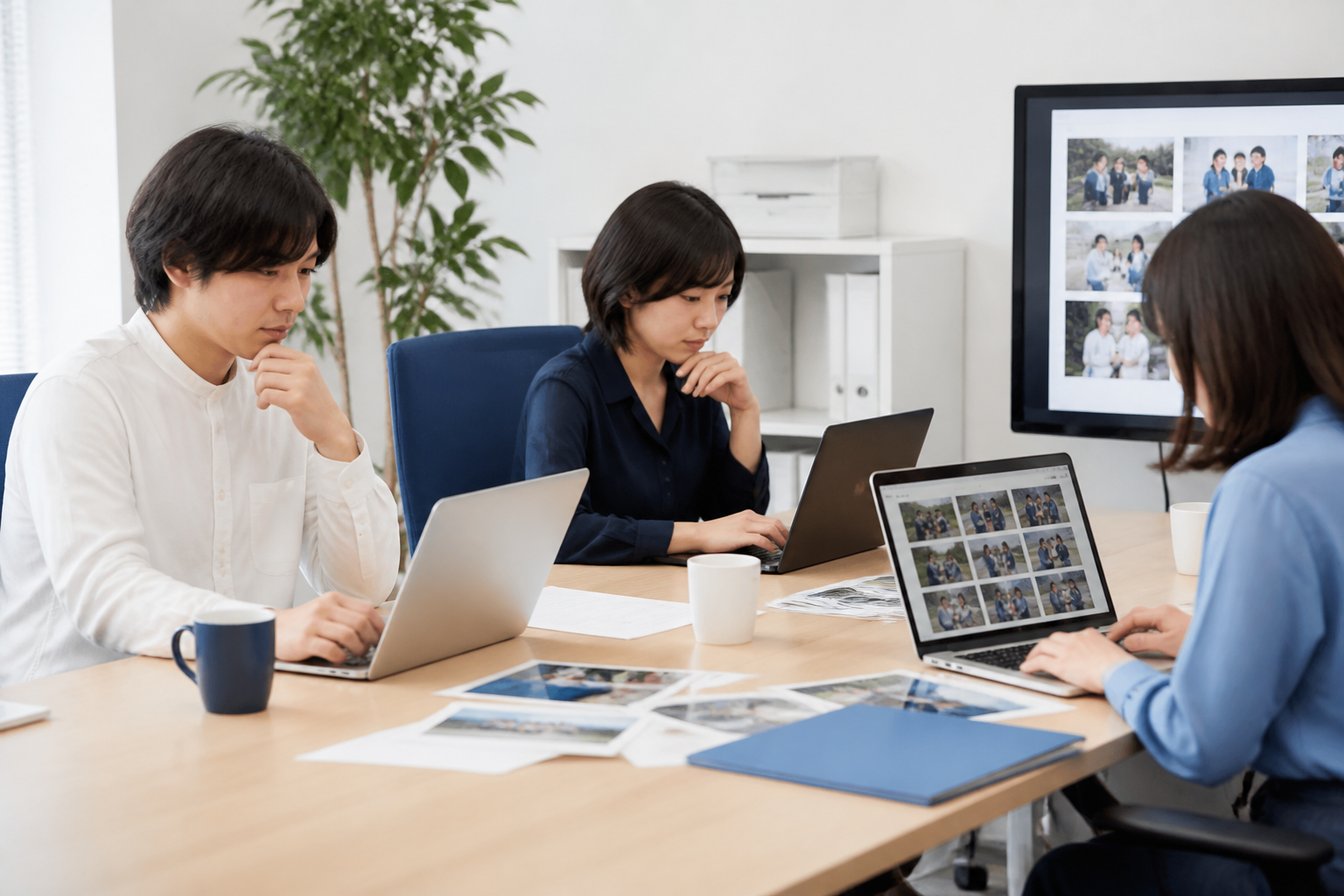 中長期の選挙に向けて発信素材を整理する広報チーム