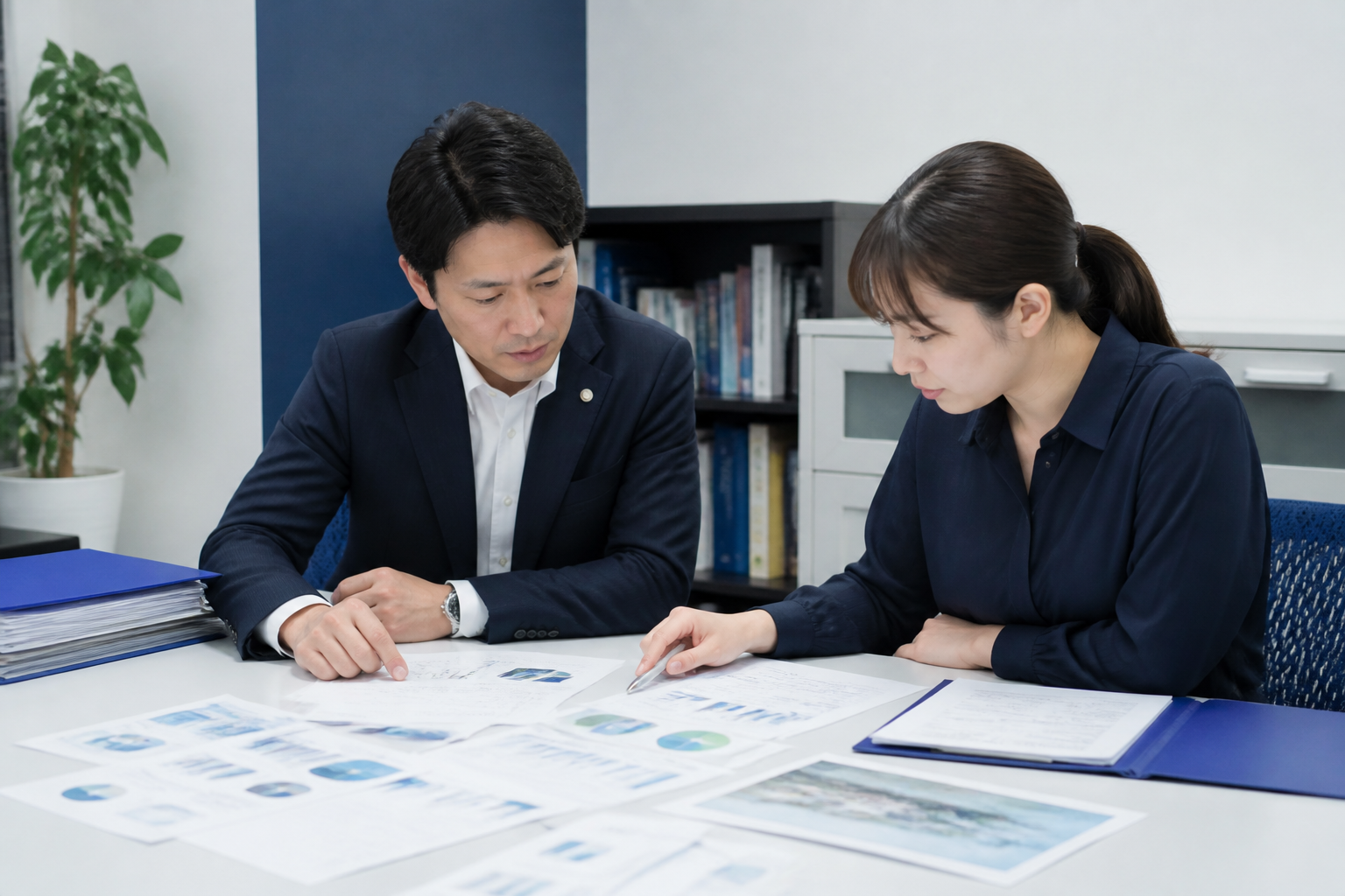 政策と活動実績の根拠資料を確認する地方議員事務所