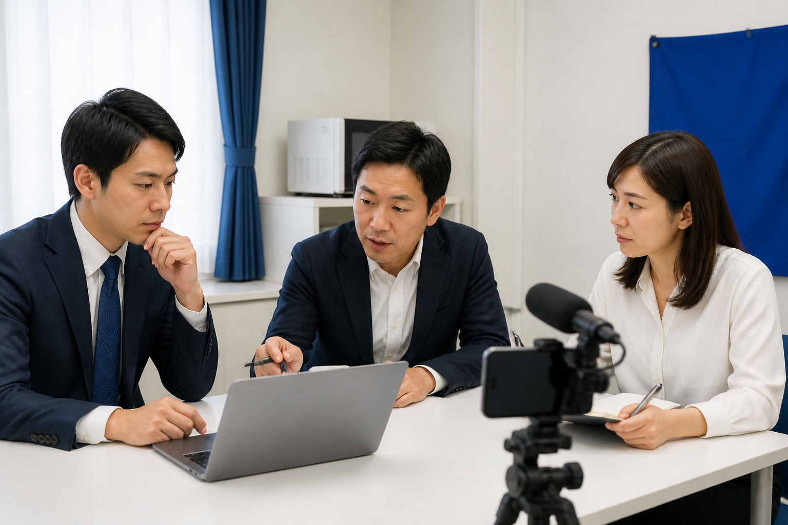 選挙前後のSNS運用体制を確認する事務所チーム
