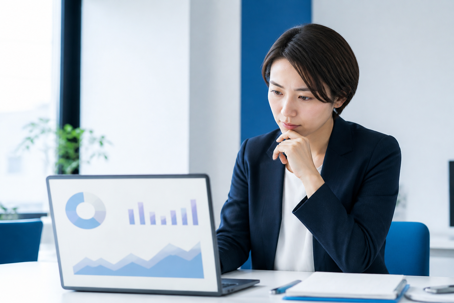 ネット選挙広報の段階別KPIを確認するスタッフ