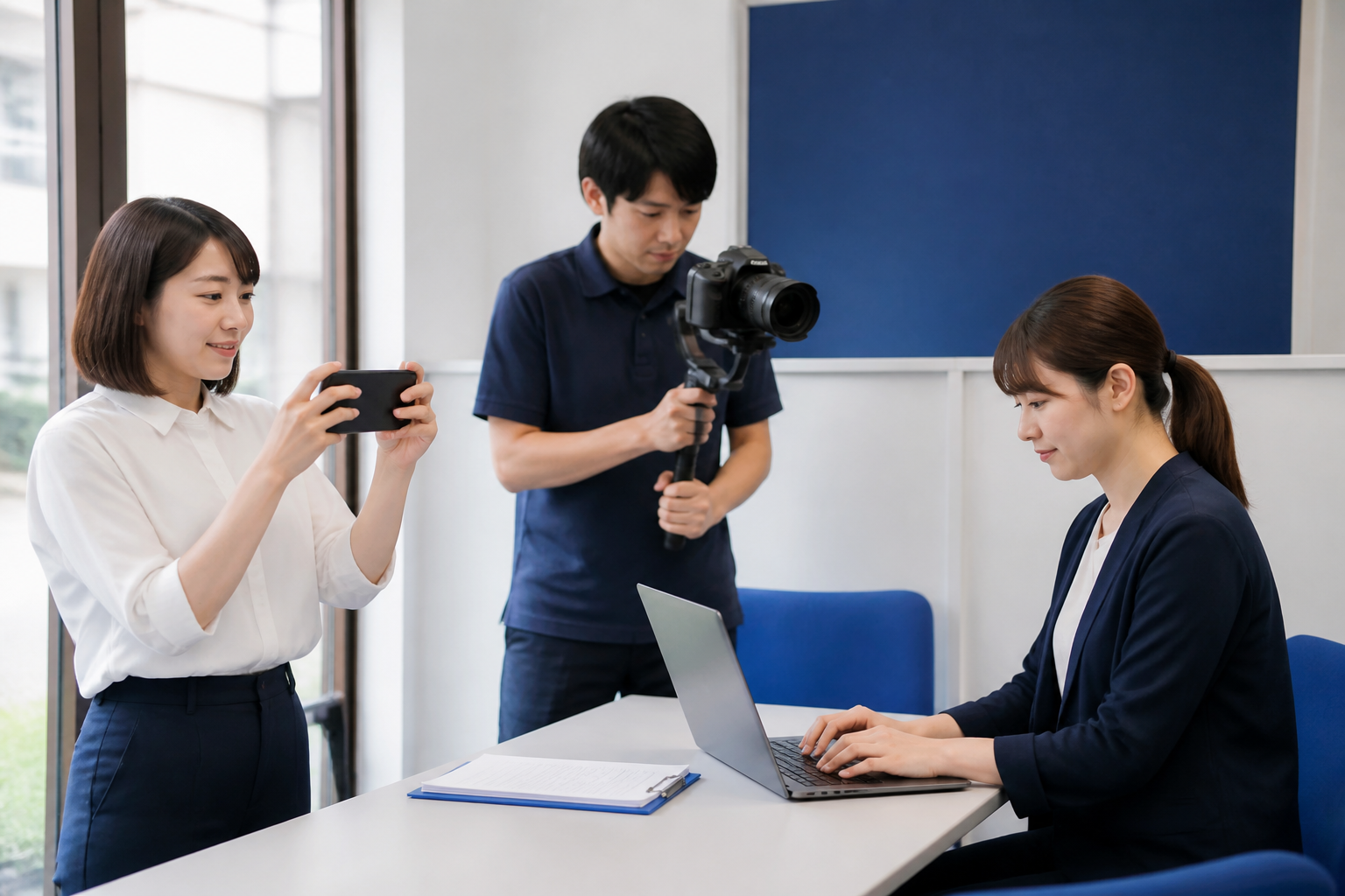 SNS媒体とアカウントごとの役割を分担する広報チーム