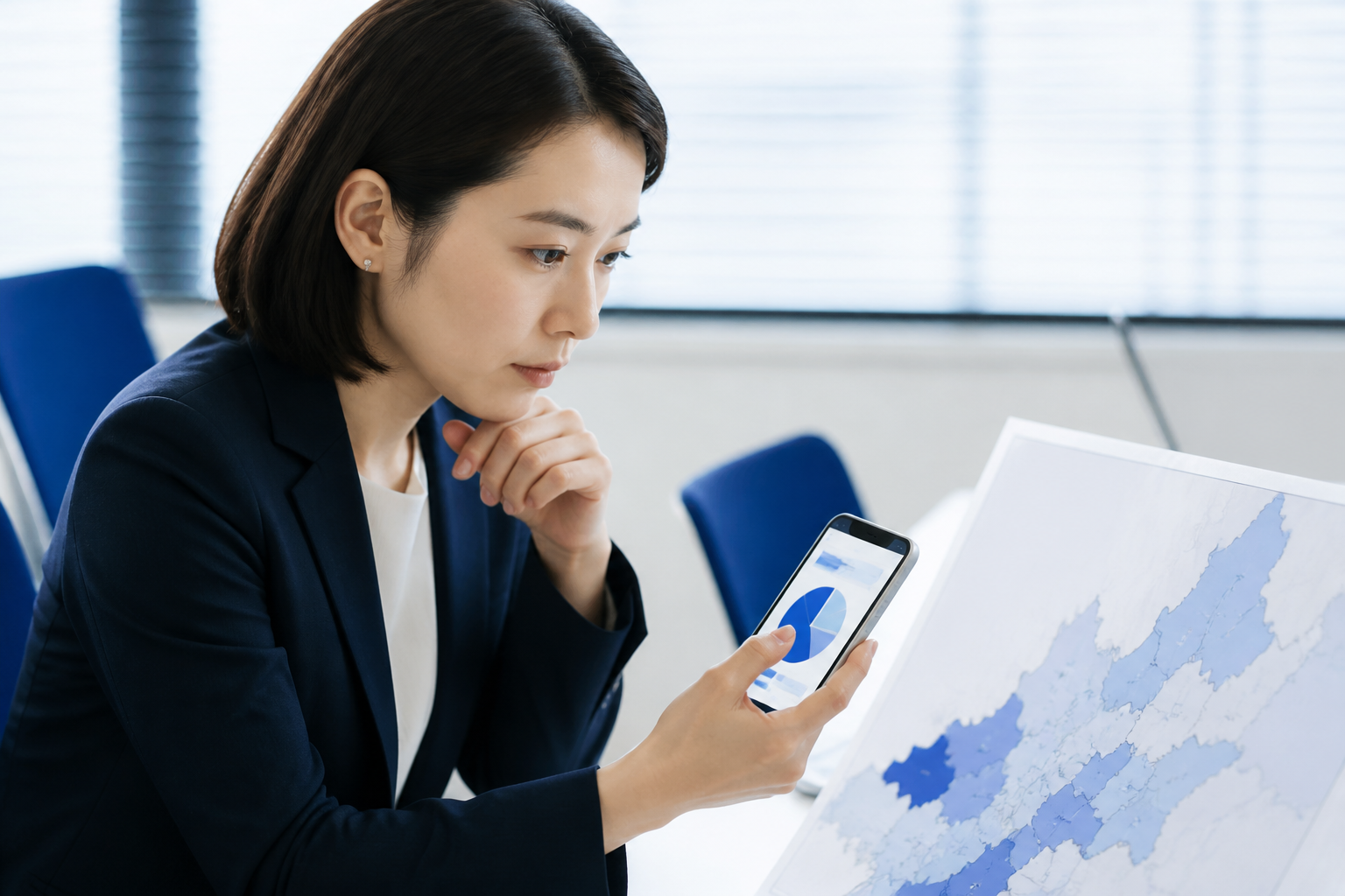 SNSの反応と地域の状況を分けて分析する広報担当者